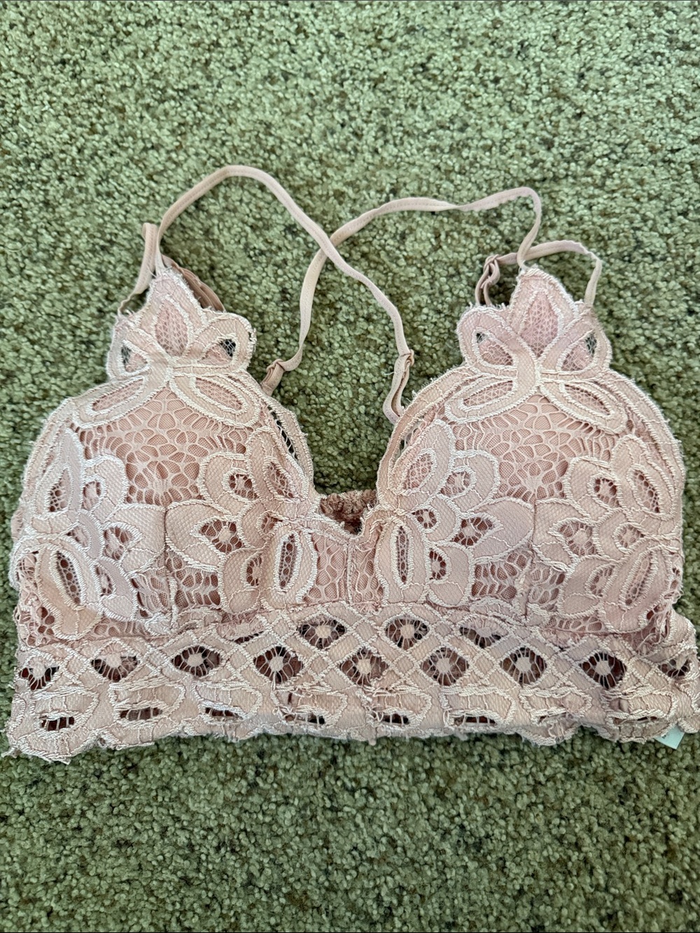 Buckle Lace Bralette in Light Pink